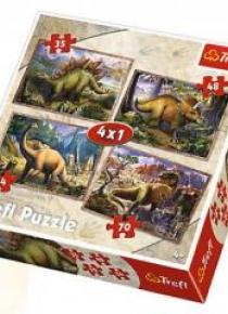 Puzzle 4w1 Dinozaury TREFL