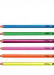 Ołówki Grafix Fluo HB (12szt) FIBRACOLOR