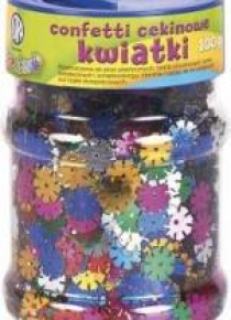 Confetti cekinowe kwiatki mix kolorów 100g ASTRA
