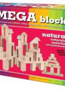 Klocki drewniane mega naturalne