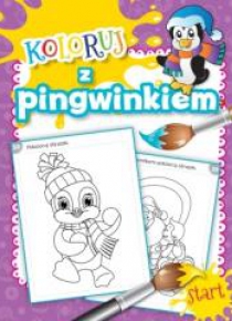 Koloruj z pingwinkiem