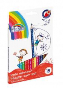 Kredki Super Soft 18 kolorów FIORELLO
