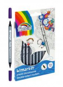 Pisaki Bimarker dwustronne 12 kolorów FIORELLO