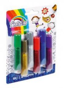Klej brokatowy 6 kolorów x 6ml FIORELLO
