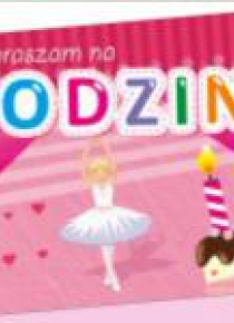 Zaproszenie urodzinowe - Baletnica (5szt) AVANTI