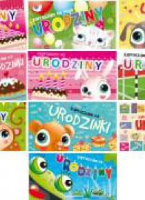 Zaproszenie urodzinowe dla dzieci MIX(5szt) AVANTI