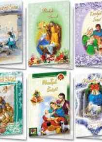 Karnet B6 Boże Nar. Lakierowany Religia (10sz) MIX