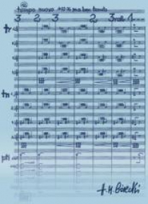 Teczka niebieska z motywem nut - H.M. Górecki
