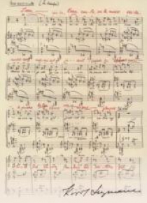 Teczka beżowa z motywem nut - K. Szymanowski