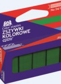Zszywki kolorowe 24/6 zielone GRAND