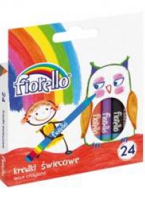 Kredki świecowe 24 kolory FIORELLO