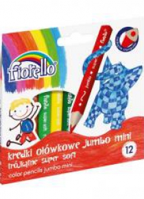 Kredki Super Soft Jumbo mini 12 kolorów FIORELLO