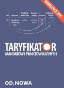 Taryfikator mandatów i punktów karnych 2016