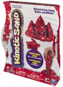 Kinetic Sand - połyskujący piasek 454g czerwony