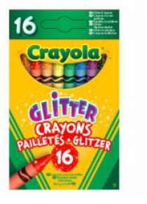 Kredki świecowe brokatowe 16 kolorów CRAYOLA