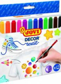 Flamastry dekoracyjne do tkanin 12 kolorów JOVI