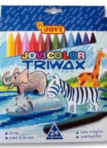 Kredki świecowe trójkątne 24 kolory JOVI