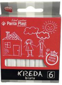 Kreda B2 kwadratowa 6szt. biała