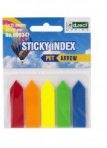 Zakładki indeksujące Pet 45x12mm Strzałka D.RECT