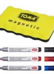 Marker do tablic 4 kolory + ścierak TOMA
