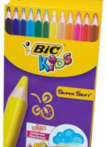 Kredki Super Soft 12 kolorów BIC