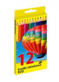 Kredki Eco białe 12 kolorów