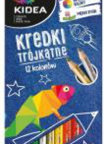 Kredki trójkątne 12 kolorów KIDEA