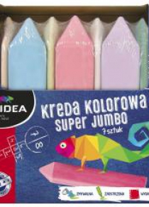 Kreda kolorowa Super Jumbo 7 kolorów KIDEA