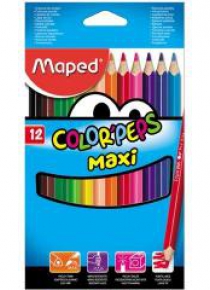Kredki Colorpeps maxi trójkatne 12 kolorów MAPED