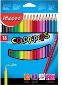 Kredki Colorpeps trójkątne 18 kolorów MAPED