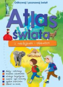 Atlas Świata z naklejkami i plakatem