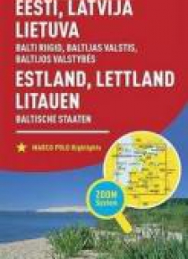 Mapa ZOOM System.Estonia,Łotwa,Litwa plan miasta