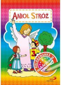 Kolorowanka z naklejkami. Anioł Stróż