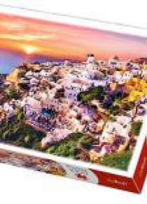Puzzle 1000 Zachód słońca nad Santorini TREFL