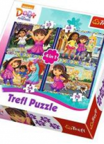 Puzzle 4w1 Dora i przyjaciele TREFL