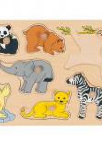 Układanka z uchwytami - zoo