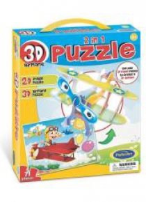 Puzzle 3D 2w1 - Samolot