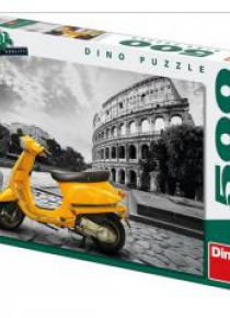 Puzzle 500 Skuter przed Koloseum DINO