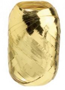 Wstążka kłębuszek 20m/5mm metallic złota