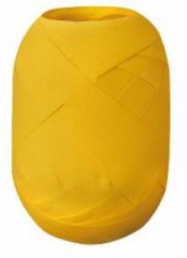 Wstążka kłębuszek 20m/10mm matowa żółta