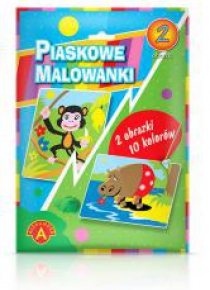 Piaskowe malowanki - Hipopotam, małpa ALEX