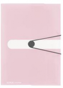 Teczka A4 z gumką PP trans. pastel różowy