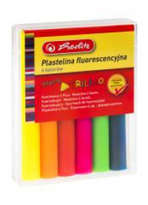 Plastelina fluorescencyjna 6 kolorów