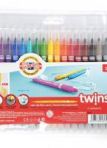 Flamastry Twins dwustronne 18 kolorów