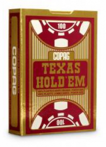 Texas Hold'em 100% plastic jumbo - czerwony