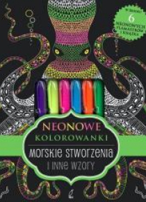 Neonowa kolorowanka. Morskie stworzenia