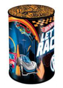 Skarbonka metalowa okrągła Hot Wheels