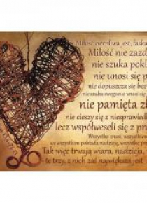 Magnes na lodówkę - Hymn o miłości BRĄZ
