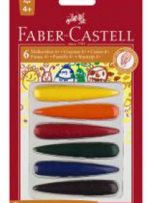 Kredki świecowe 6 kolorów FABER CASTELL