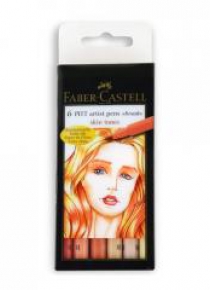 Pisaki Pitt Artist Pen Skin 6 kolorów FABER CASTEL